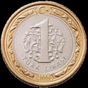 Turkey 1 Lira obverse